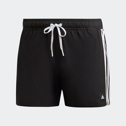 3-STRIPES CLX VERY-SHORT-LENGTH SWIM SHORTS - Black / White