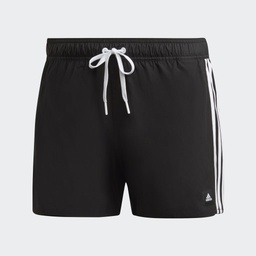3-STRIPES CLX VERY-SHORT-LENGTH SWIM SHORTS - Black / White
