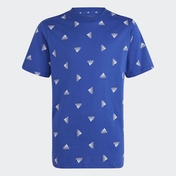 BRAND LOVE ALLOVER PRINT T-SHIRT - Semi Lucid Blue / White