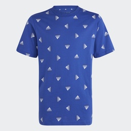 BRAND LOVE ALLOVER PRINT T-SHIRT - Semi Lucid Blue / White