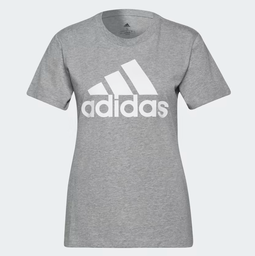 ESSENTIALS LOGO T-SHIRT - Medium Grey Heather / White