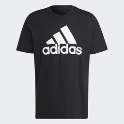 ESSENTIALS SINGLE JERSEY BIG LOGO T-SHIRT - Black / White