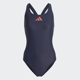 3 BAR LOGO SWIMSUIT - Shadow Navy / Coral Fusion