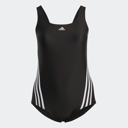 3-STRIPES SWIM SUIT (PLUS SIZE) - Black / White