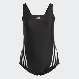 3-STRIPES SWIM SUIT (PLUS SIZE) - Black / White