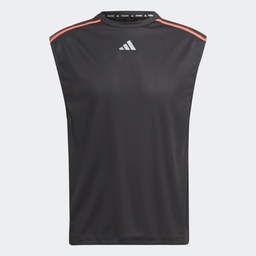 WORKOUT BASE SLEEVELESS TANK TOP - Black / Bright Red / Transparent