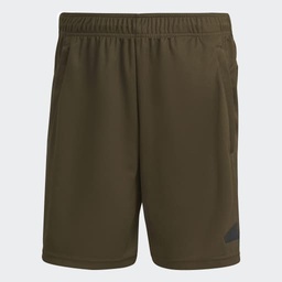 TRAIN ESSENTIALS LOGO TRAINING SHORTS - Olive Strata / Black