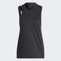 AEROREADY TRAIN ESSENTIALS 3 BAR LOGO TANK TOP - Black