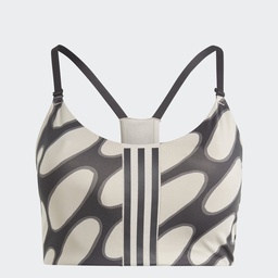 ADIDAS X MARIMEKKO AEROIMPACT TRAINING LIGHT SUPPORT PLUS SIZE BRA - Black / Light Brown