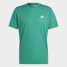 TRAIN ESSENTIALS TRAINING T-SHIRT - Court Green / White