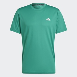 TRAIN ESSENTIALS TRAINING T-SHIRT - Court Green / White