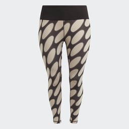 ADIDAS X MARIMEKKO OPTIME TRAINING 7/8 TIGHT PLUS SIZE - Black / Light Brown