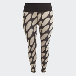 ADIDAS X MARIMEKKO OPTIME TRAINING 7/8 TIGHT PLUS SIZE - Black / Light Brown