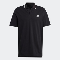 ESSENTIALS PIQUÉ SMALL LOGO POLO SHIRT - Black