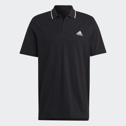 ESSENTIALS PIQUÉ SMALL LOGO POLO SHIRT - Black