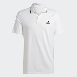 ESSENTIALS PIQUÉ SMALL LOGO POLO SHIRT - White