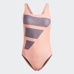BIG BARS GRAPHIC SWIMSUIT - Coral Fusion / Shadow Navy / White