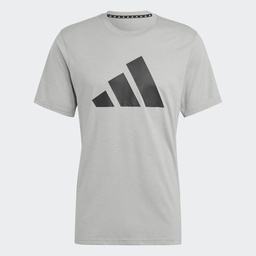 TRAIN ESSENTIALS FEELREADY LOGO TRAINING T-SHIRT - Medium Grey Heather / Black