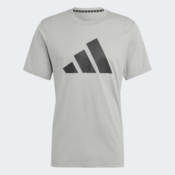 TRAIN ESSENTIALS FEELREADY LOGO TRAINING T-SHIRT - Medium Grey Heather / Black