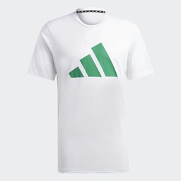 TRAIN ESSENTIALS FEELREADY LOGO TRAINING T-SHIRT - White / Court Green