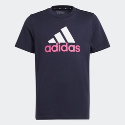 ESSENTIALS TWO-COLOR BIG LOGO COTTON T-SHIRT - Legend Ink / White / Semi Lucid Fuchsia
