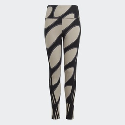 MARIMEKKO ALLOVER PRINT COTTON LEGGINGS - Light Brown / Black / Grey Six