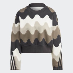 ADIDAS X MARIMEKKO FUTURE ICONS 3-STRIPES SWEATSHIRT - White / Cloud White / Light Brown
