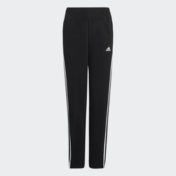 ESSENTIALS 3-STRIPES FLEECE JOGGERS - Black / White