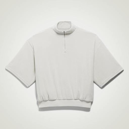 ADIDAS BASKETBALL VELOUR 1/2 ZIP SWEATSHIRT - Metal Grey