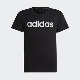 ESSENTIALS LINEAR LOGO COTTON SLIM FIT T-SHIRT - Black / White