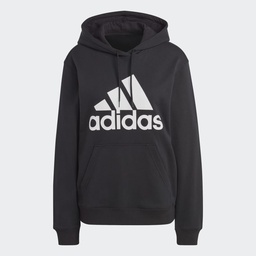 ESSENTIALS BIG LOGO REGULAR FRENCH TERRY HOODIE - Black / White