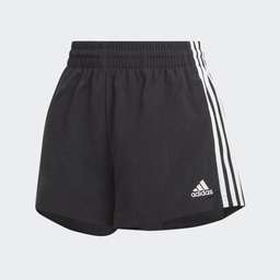 ESSENTIALS 3-STRIPES WOVEN SHORTS - Black / White