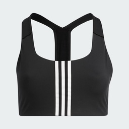 [4065417353336] ADIDAS POWERIMPACT TRAINING MEDIUM-SUPPORT BRA (PLUS SIZE) - Black / White