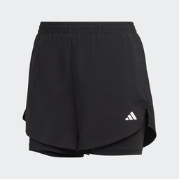 AEROREADY MADE FOR TRAINING MINIMAL TWO-IN-ONE SHORTS - Black / White