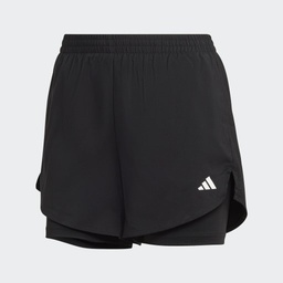 AEROREADY MADE FOR TRAINING MINIMAL TWO-IN-ONE SHORTS - Black / White