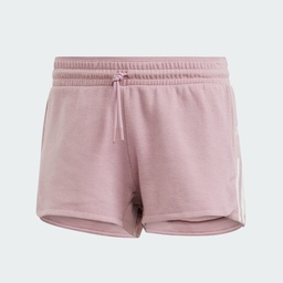 TRAIN ESSENTIALS COTTON 3-STRIPES PACER SHORTS - Wonder Orchid