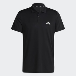 TRAIN ESSENTIALS TRAINING POLO SHIRT - Black / White
