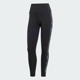 3-STRIPES FLOWER LEGGINGS - Black