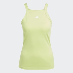 AEROREADY TRAIN ESSENTIALS MINIMAL BRANDING TANK TOP - Pulse Lime / White