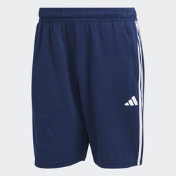 TRAIN ESSENTIALS PIQUÉ 3-STRIPES TRAINING SHORTS - Blue