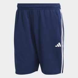 TRAIN ESSENTIALS PIQUÉ 3-STRIPES TRAINING SHORTS - Blue