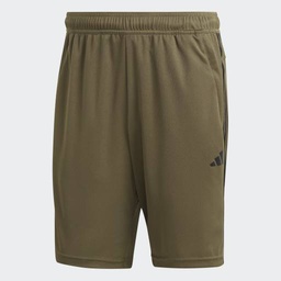 TRAIN ESSENTIALS PIQUÉ 3-STRIPES TRAINING SHORTS - Green