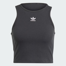 ESSENTIALS RIB TANK TOP - Black