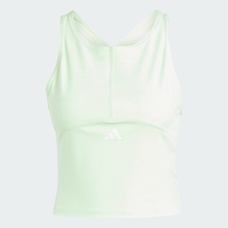 TECHFIT PRINTED CROP TRAINING TANK TOP - Semi Green Spark