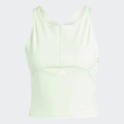 TECHFIT PRINTED CROP TRAINING TANK TOP - Semi Green Spark