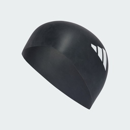 [4066763780616] 3-STRIPES SWIM CAP - Black / White