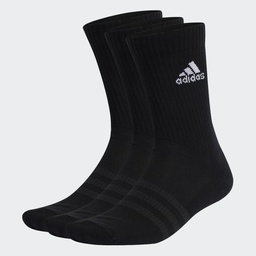 CUSHIONED CREW SOCKS 3 PAIRS - Black / White