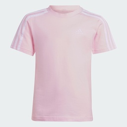 ESSENTIALS 3-STRIPES COTTON T-SHIRT - Clear Pink / White