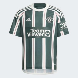 MANCHESTER UNITED 23/24 AWAY JERSEY KIDS - Green Night / Core White / Active Maroon