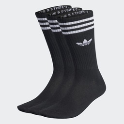 SOLID CREW SOCKS 3 PAIRS - Black